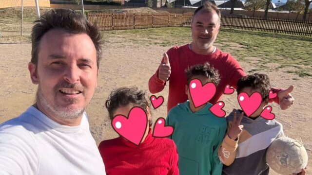 Jordi Ballart amb la seva família.