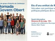 La 3a Jornada de Govern Obert a Rubí centrarà l’atenció en el Registre dels Grups d’Interès
